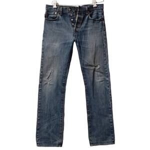 Men's Levi's 501 Distressed Original Fit Straight Jeans 33 X 34